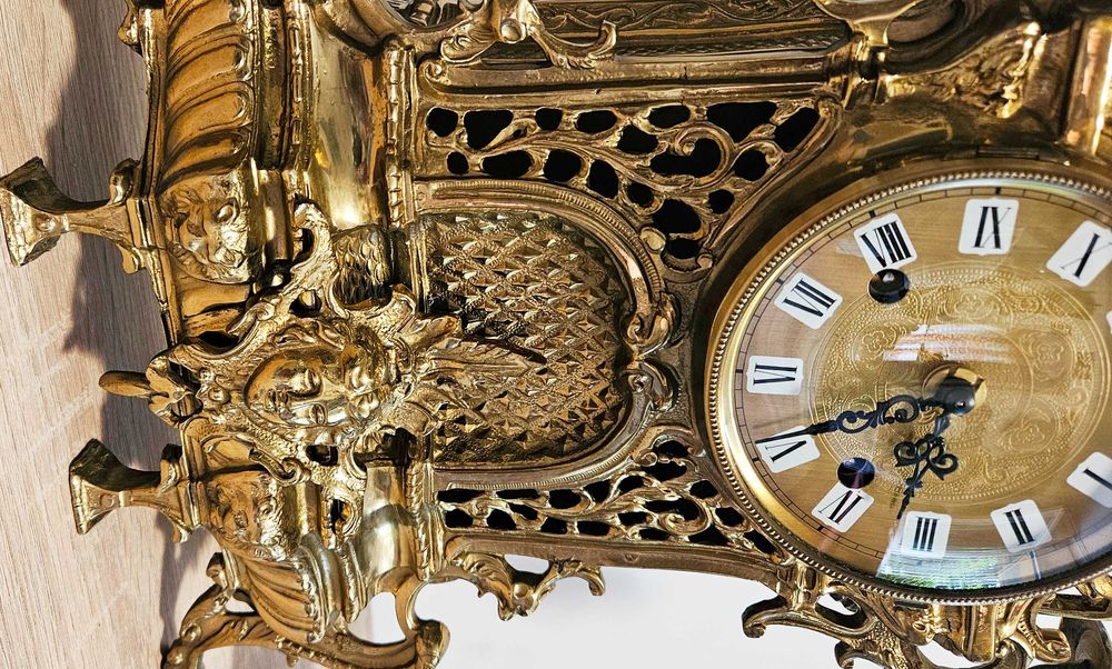 Ceas de semineu mecanic 3 piese Hermle 1978