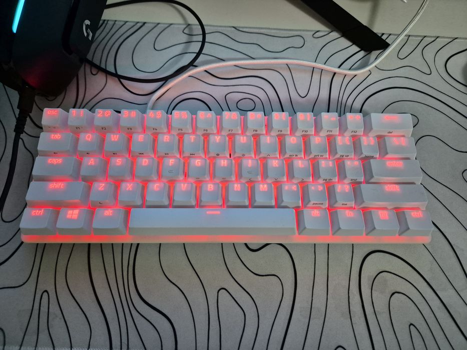 Механична клавиатура Razer-Huntsman Mini,Optical red,Mercury
