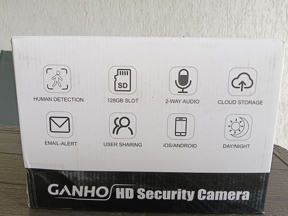 Camera de supraveghere WI FI NOUA SIGILATA LA CUTIE cu panou Solar GANHO®, AOV, 2.4/5Ghz WIFI, 2K, 3MP, acumulatori 13500 mAh