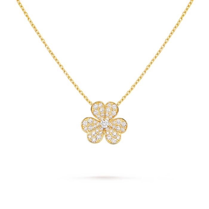 Дамско Колие на Van Cleef & Arpels VCA Gold Frivole Diamond Clover