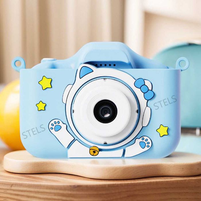 Детски фотоапарат STELS X300 + 16GB карта, Селфи, Full HD, Игри