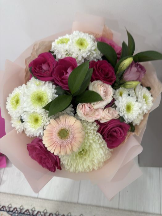 Жаңа, балғын гүл шоқтары | Әдемі букет