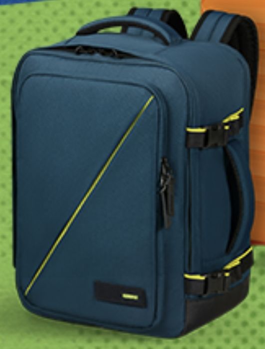 American Tourister Take2cabin Раница размер MS за 15.6" лаптоп Синьо Пристанище
