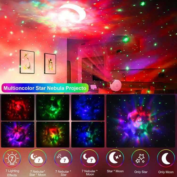 Звезден проектор,LED нощна лампа , с дистанционно.