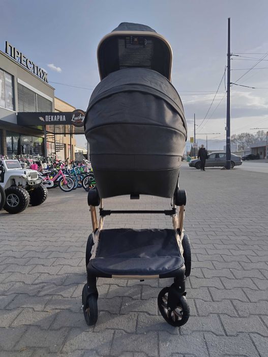 MONI Комбинирана детска количка 2 в 1 POLLY черен