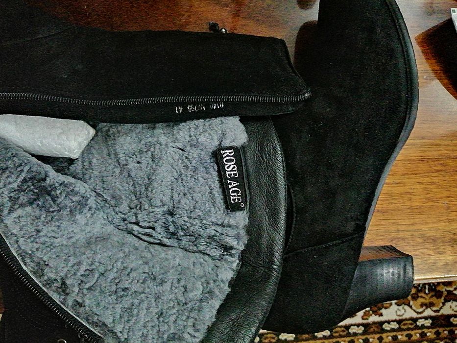 Сапоги натуральные замша 41р