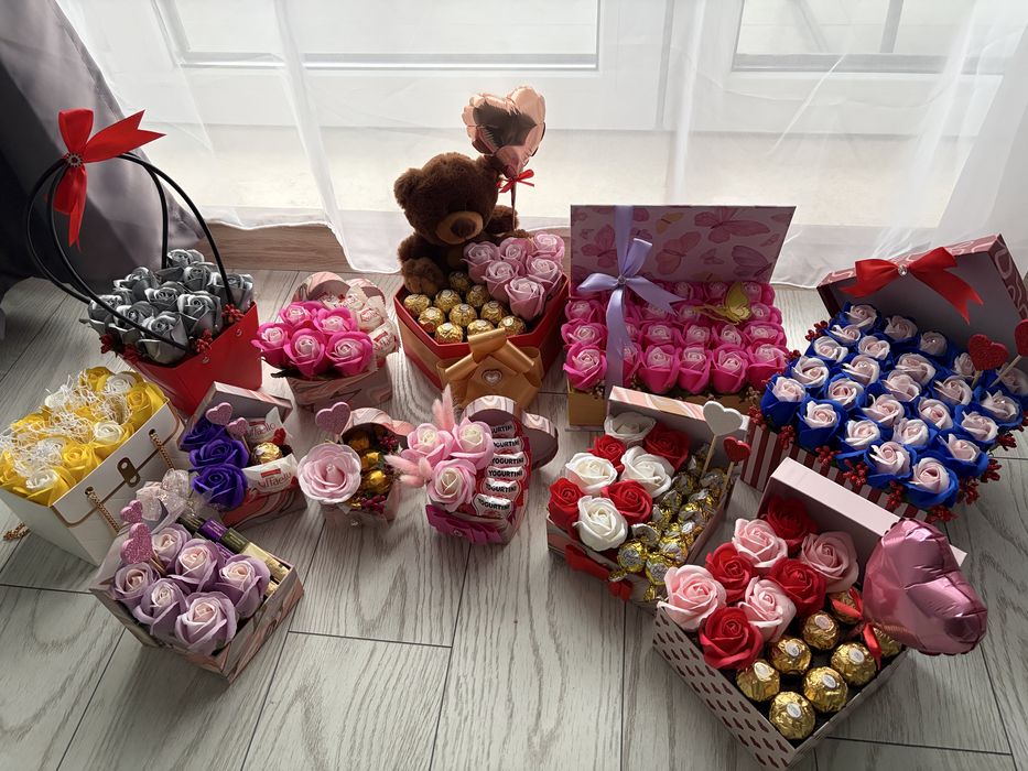 Aranajamente din trandafiri de sapun