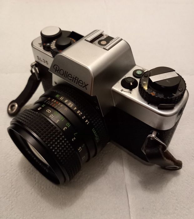 Aparat foto film Rolleiflex SL 35 E + obiectiv Rolleinar 55mm f/1.4