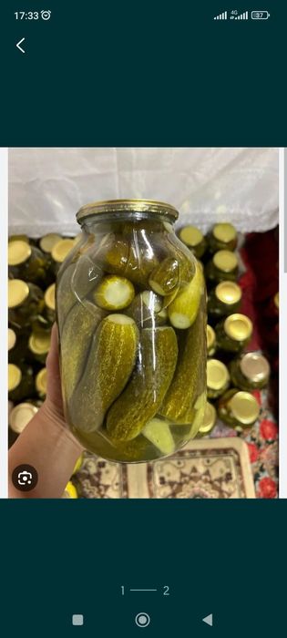 Продали соленные огурцы, помидоры