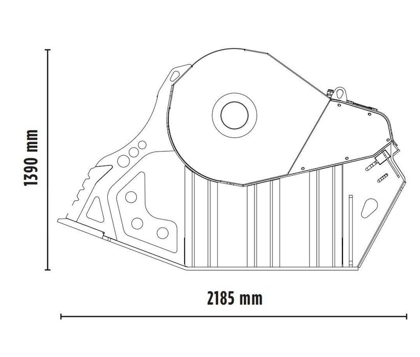 Cupa concasare MB Crusher BF120.4 S4 pentru excavatoare 30-45 ton