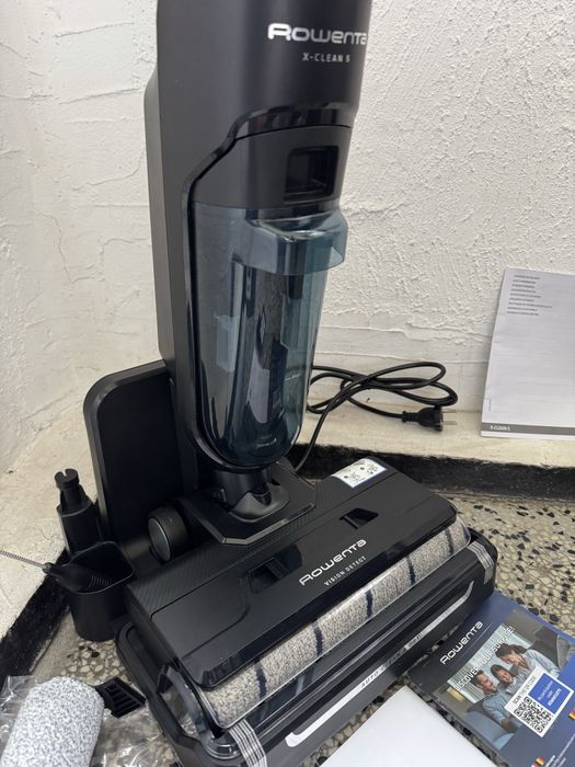 Вертикална Безжична Прахосмукачка за Сухо и Мокро Почистване Rowenta X-Clean 5 (GZ5555EE) Самопочистване и 50 мин, 170W!