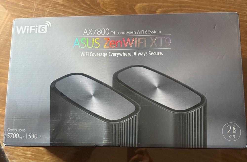 ASUS ZenWifi XT9 – sistem mesh Wi-Fi 6 (pachet 2 bucăți)