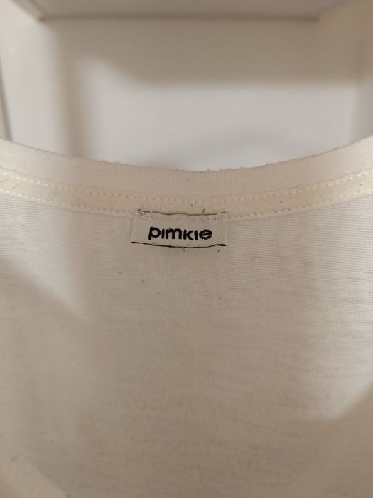 Tricou scurt alb cu model floral incriptiona Heaven54, S/M