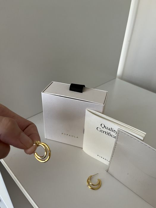 Сребърни обеци с 18к златно покритие PDPaola