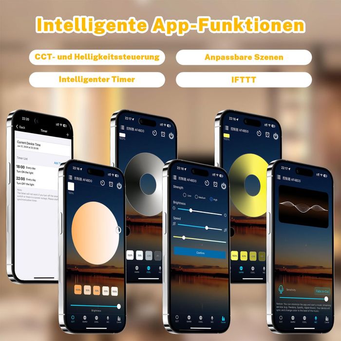 Bandă luminoasă LED COB alb cald, compatibilă cu Alexa 20M Gliztech