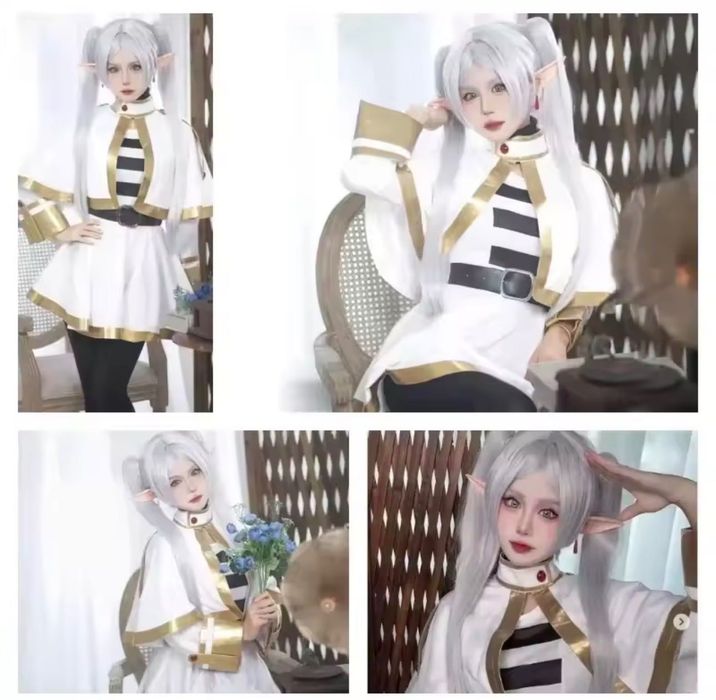 Costum Halloween Cosplay Frieren Sousou no Frieren S + perucă accesorii NOU
