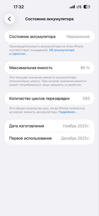 Iphone 15 Pro Max 256 GB. Состояние идеал! Ёмкость аккумалятора 85%.