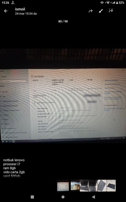 lenovo noutbuk xolati norm