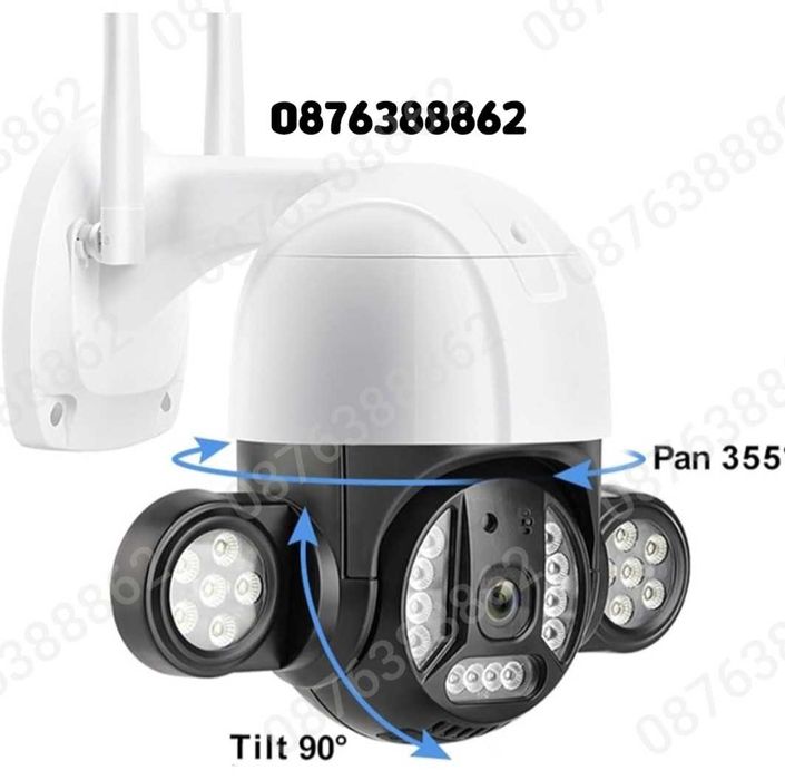 ПРОМО! Камера за видеонаблюдение 6 мегапиксела, въртяща, wi-fi