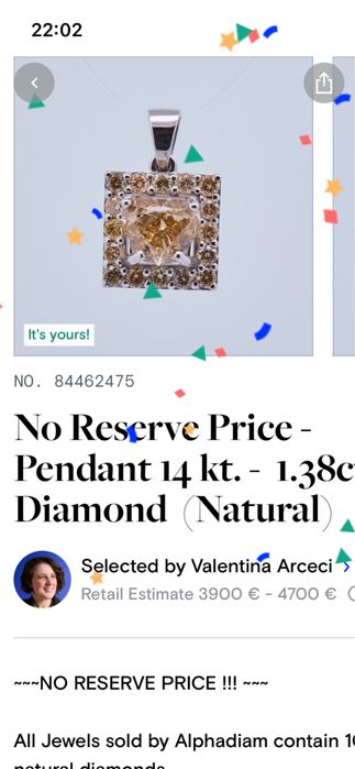 Висулка 18 к бяло злато с диаманти!€4700