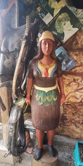 Sculptura lemn Indianca