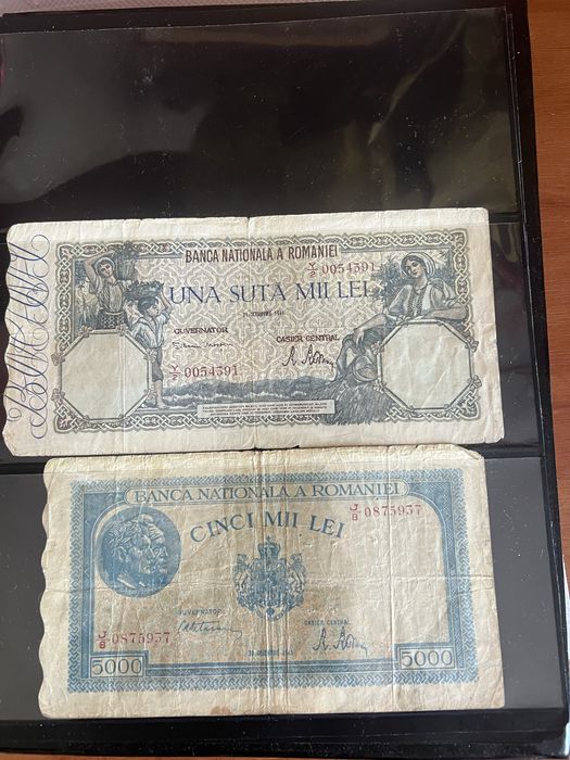 Album bancnote vechi Romania colectie completa, bancnote rare