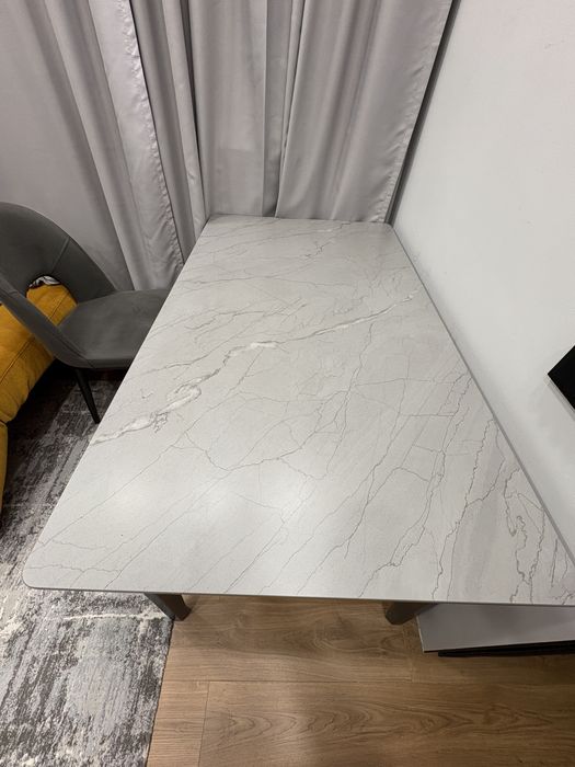 Стол кухонный из камня (серый мрамор)