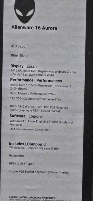 Dell Alienware 16 Aurora