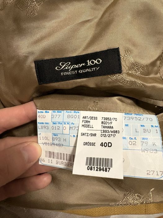 Sacou Burberry lana pura