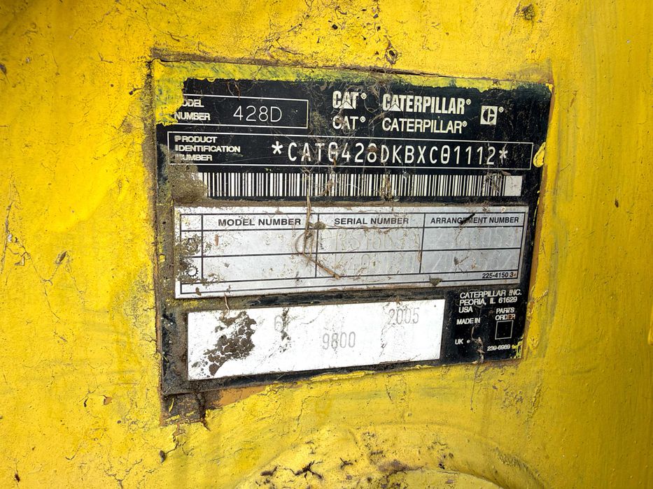 Buldoexcavator Caterpillar 428D 2005, 6093 ore