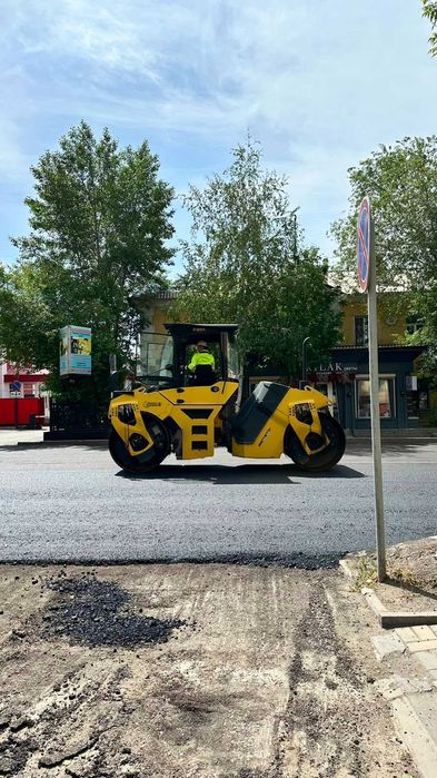 Асфальтирование и благоустройство улиц Караганда
