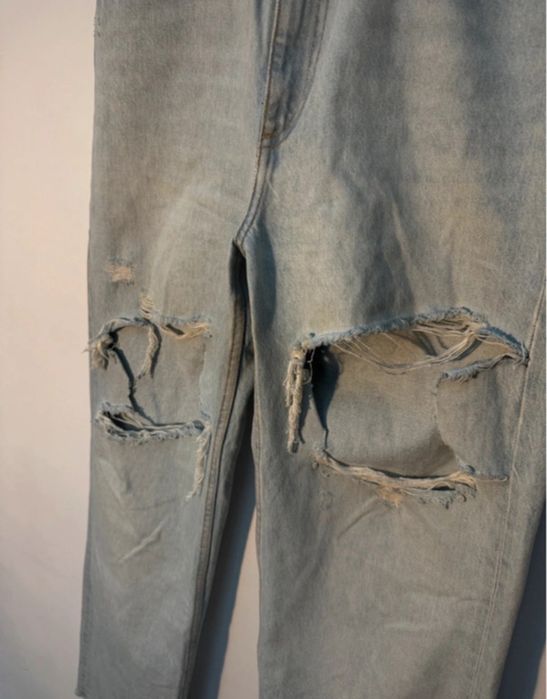 Blugi rupti stil boyfriend cu talie inalta, Zara, marimea M