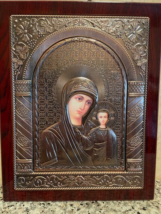 icoana veche deosebita icoana maica domnului dim 24x27 icoana veche
