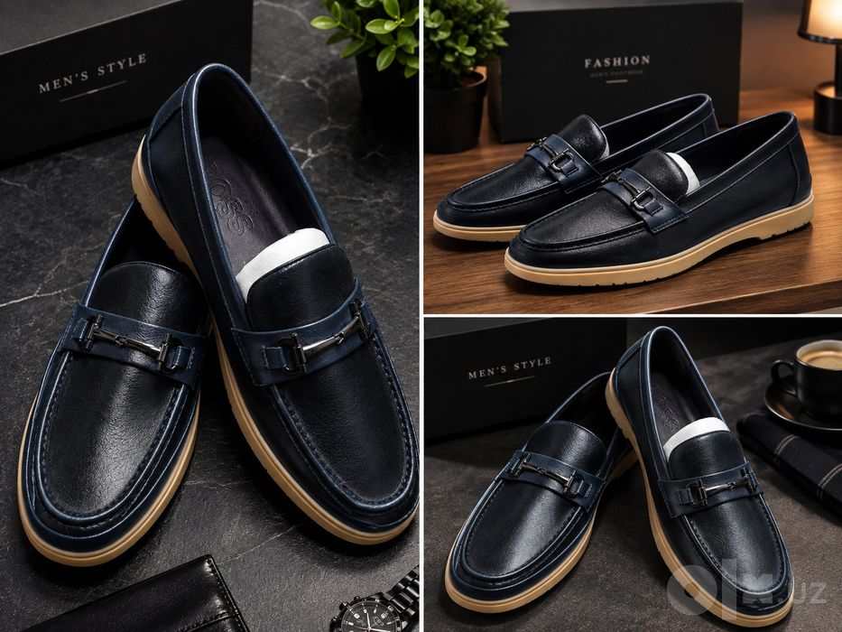 To'q ko'k loafer.