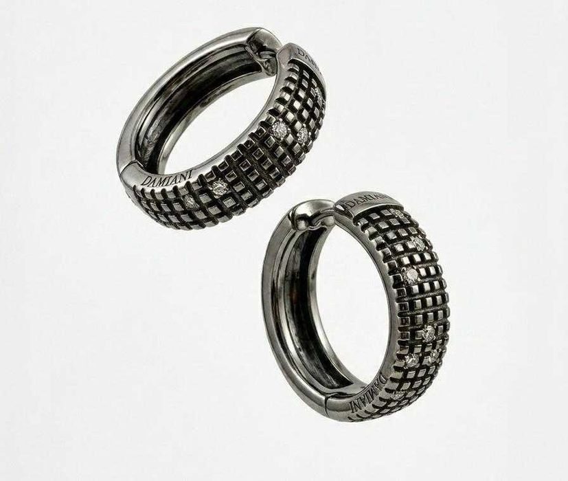 Cерьги Damiani Metropolitan Белое Золото 750 пробы/18 К с чернением