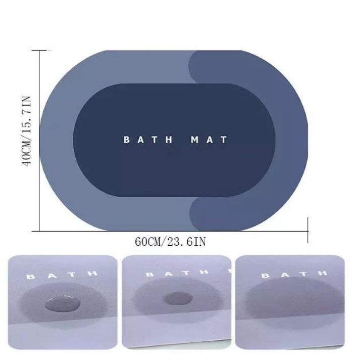 Неплъзгаща постелка за баня Digital One , Абсорбиращо килимче