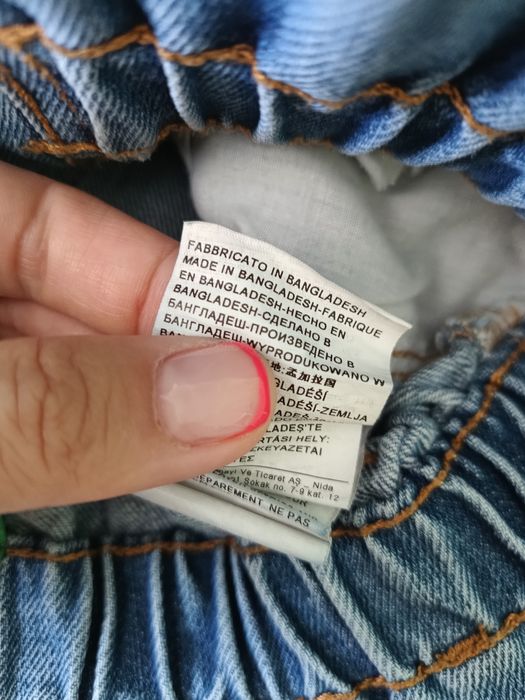 Детска дънкова оригинална пола Benetton