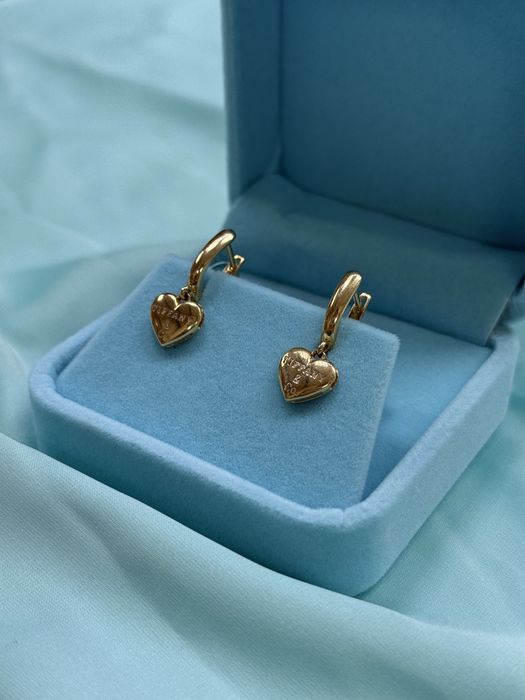 Золотые серьги Тиффани