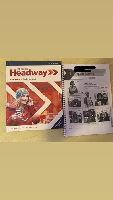 Учебник и учебна тетрадка по английски език headway