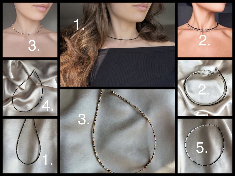 Coliere din margele de sticla - creez si la comanda