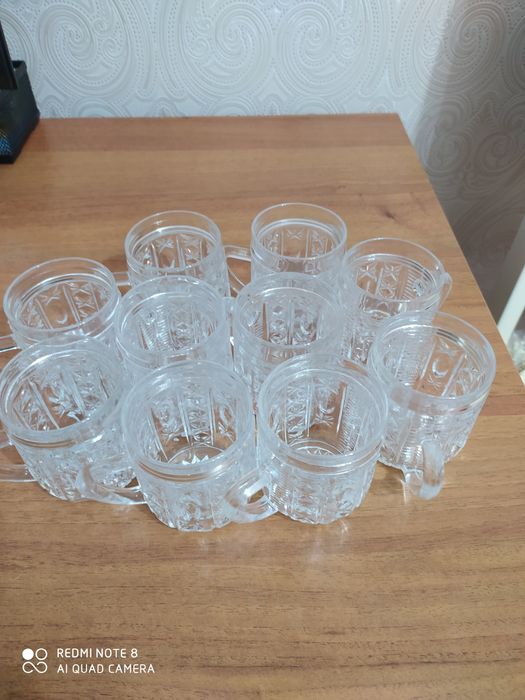 Хрустальные бакалы 10штук по 500тг