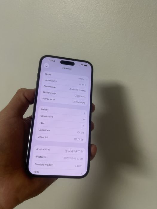 Iphone 14 pro max 128 gb