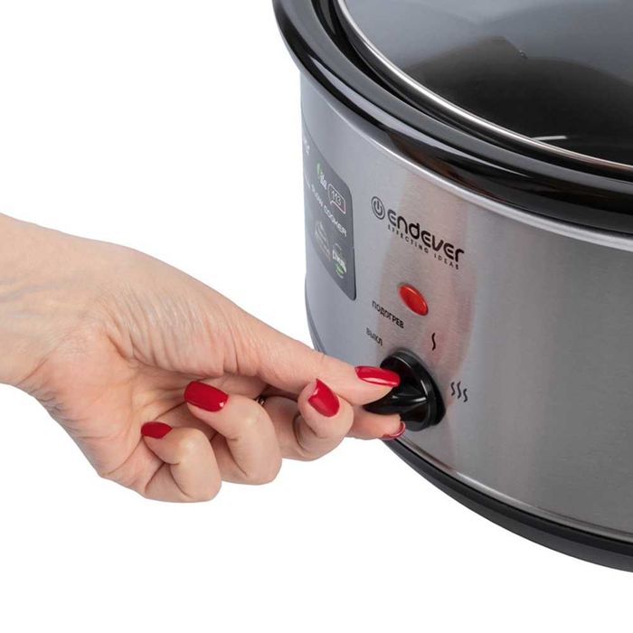 Медленноварка ENDEVER Vita-113, керамика, нержавеющая сталь
