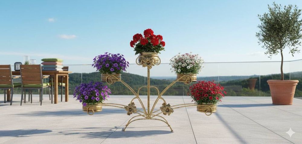 Металлическая подставка для цветов