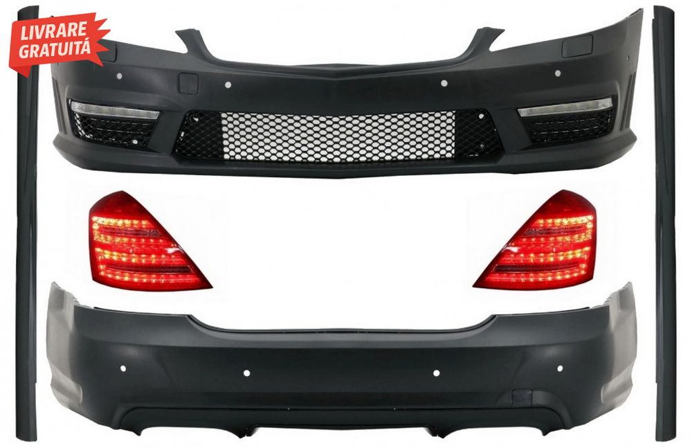 Kit Exterior Complet cu Stopuri LED Facelift Mercedes S-Class W221 (20
