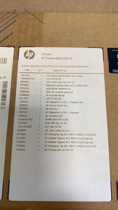 HP Prodesk 600 G3 Sff