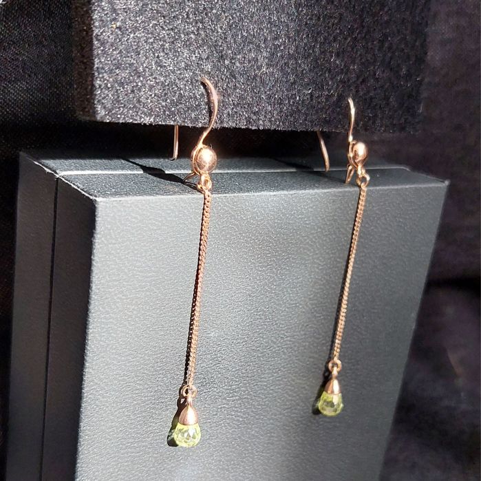 Серьги висячие, с цепочкой