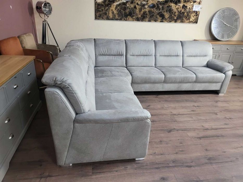 Светло сив ъглов диван от плат PP-HS10002