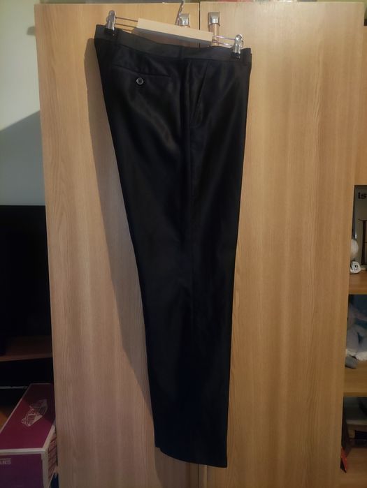 Costum bărbătesc Angelo Litrico negru slim fit (sacou+pantaloni) cu d