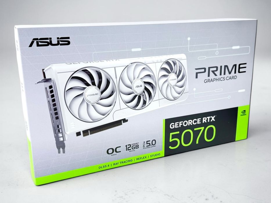ASUS Prime GeForce RTX 5070 OC White 12GB GDDR7 ЧИСТО НОВА!
